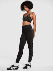 Victoria's Secret PINK Pure Black Checkered Seamless Workout Legging Shine - Image 3 of 5