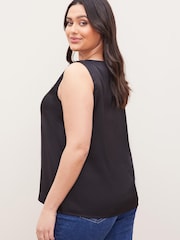 Lipsy Black Curve V Neck Cami Vest Top - Image 2 of 4