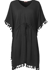 Joe Browns Black Tassel Trim Boho Beach Cover Up - Image 2 of 5