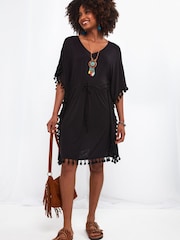 Joe Browns Black Tassel Trim Boho Beach Cover Up - Image 3 of 5