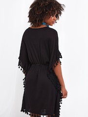 Joe Browns Black Tassel Trim Boho Beach Cover Up - Image 4 of 5