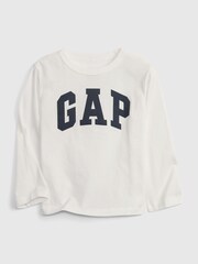 Gap Blue and White Logo 2-Pack Long Sleeve Crew Neck T-Shirts (12mths-5yrs) - Image 3 of 3