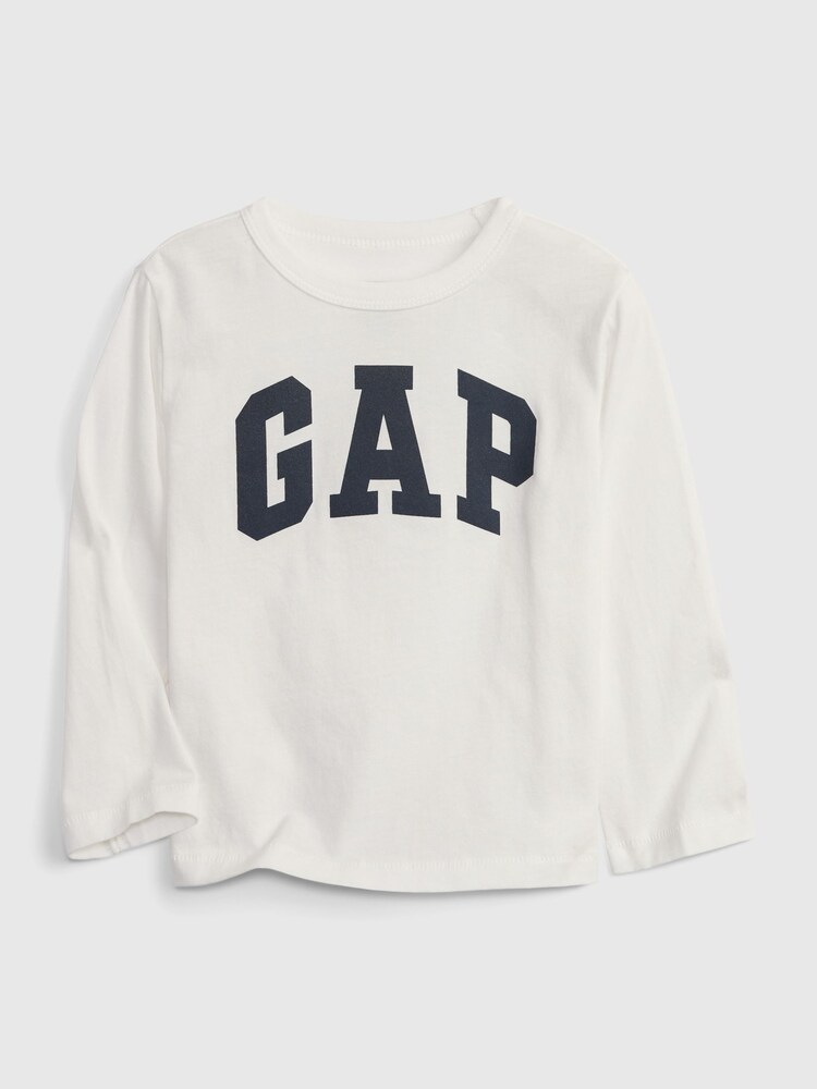 Gap Blue and White Logo 2-Pack Long Sleeve Crew Neck T-Shirts (12mths-5yrs) - Image 3 of 3