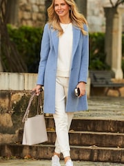 Sosandar Pastel Coat Wool Mix Formal Coat - Image 1 of 4