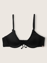 Victoria's Secret PINK Pure Black Ruched Push Up Bikini Top - Image 3 of 4