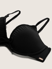 Victoria's Secret PINK Pure Black Ruched Push Up Bikini Top - Image 4 of 4