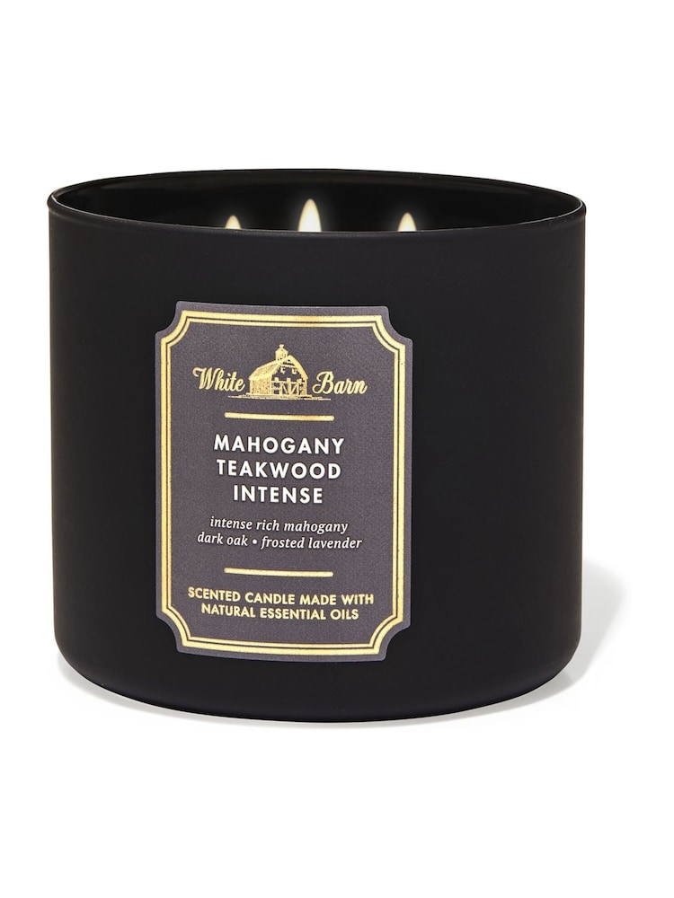 Bath & Body Works Mahogany Teakwood Intense 3-Wick Candle 14.5 oz / 411 g - Image 1 of 3