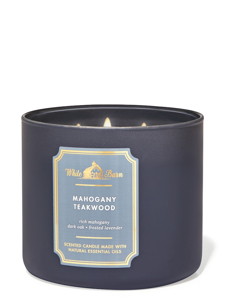 Bath & Body Works Mahogany Teakwood 3-Wick Candle 14.5 oz / 411 g - Image 1 of 4