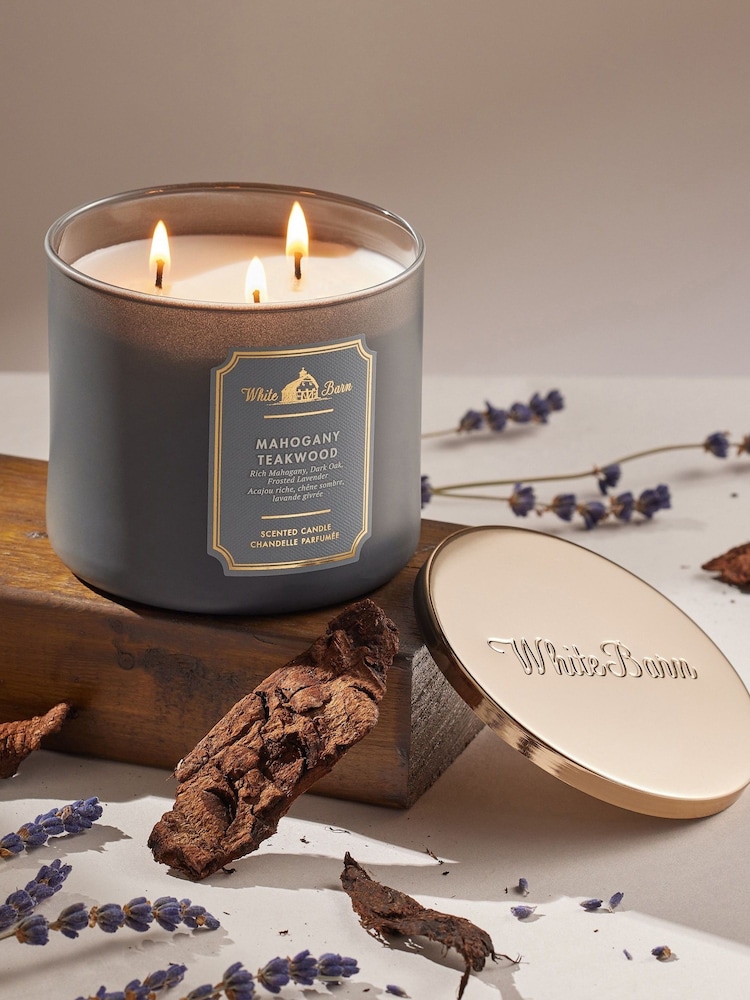 Bath & Body Works Mahogany Teakwood 3-Wick Candle 14.5 oz / 411 g - Image 2 of 4