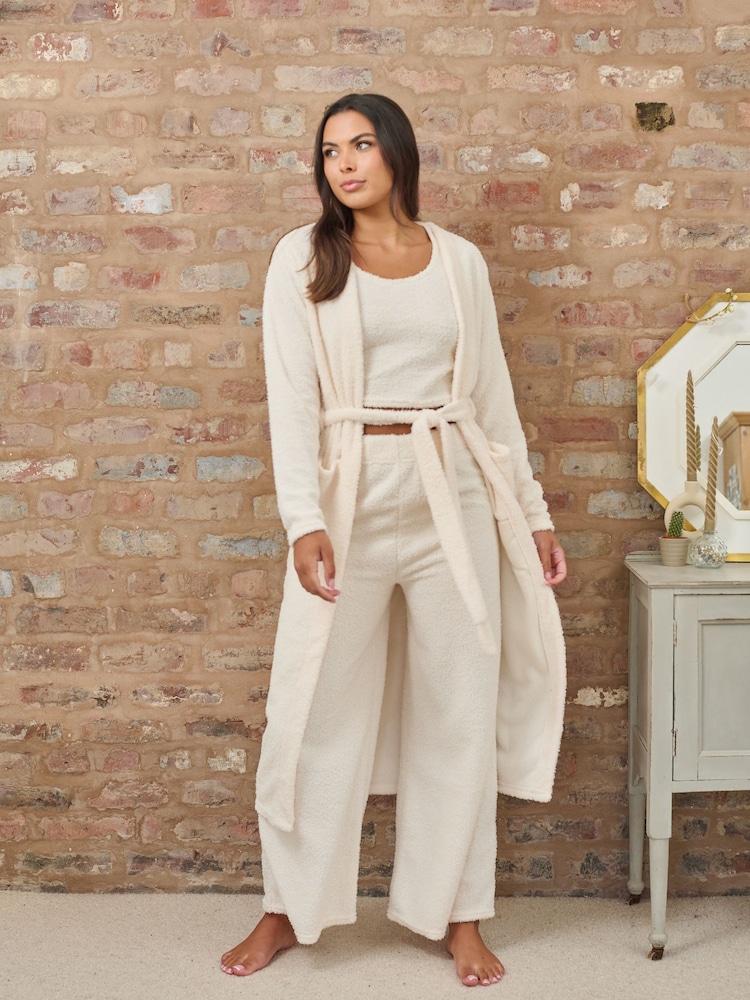 Loungeable Cream Soft Fuzzy Cardigan - Image 4 of 4