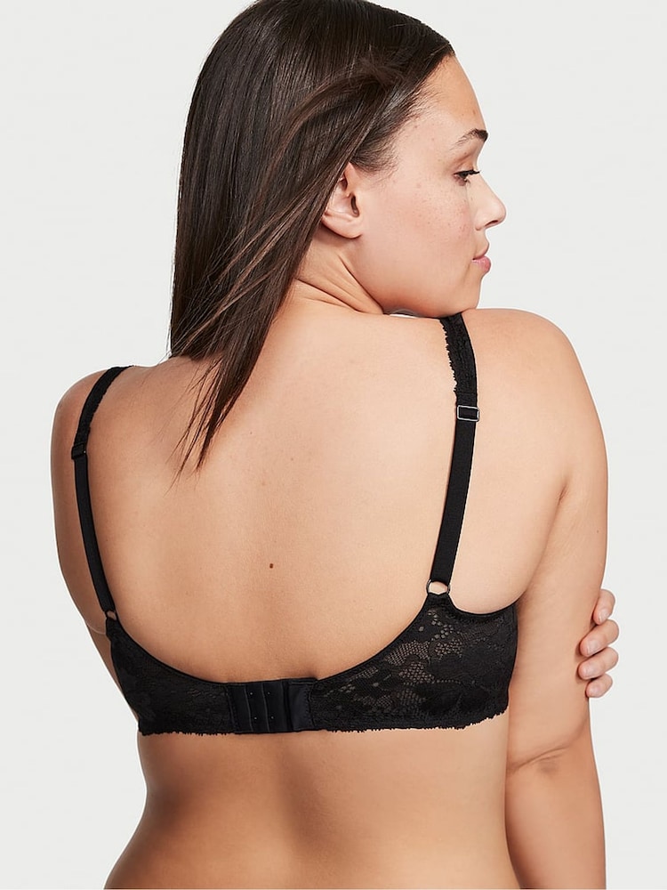 Victoria's Secret Black Lace Unlined Demi Invisible Lift Minimiser Bra - Image 2 of 3 Victoria's Secret Black Lace Unlined Demi Invisible Lift Minimiser Bra - Image 2 of 3
