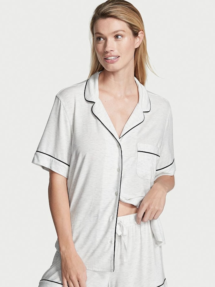 Victoria's Secret Snow Heather Grey Modal Short Pyjamas - Image 1 of 4