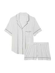 Victoria's Secret Snow Heather Grey Modal Short Pyjamas - Image 3 of 4