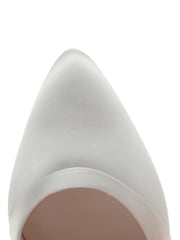 Rainbow Club Ivory Wedding Harper Satin Pointed Bridal Court Shoes - Image 3 of 4
