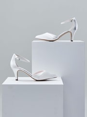 Rainbow Club Ivory Wedding Harper Satin Pointed Bridal Court Shoes - Image 4 of 4