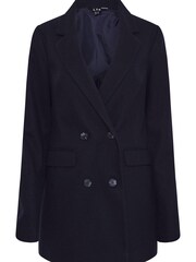 Long Tall Sally Blue Double Breasted Cosy Jacket - Image 5 of 5
