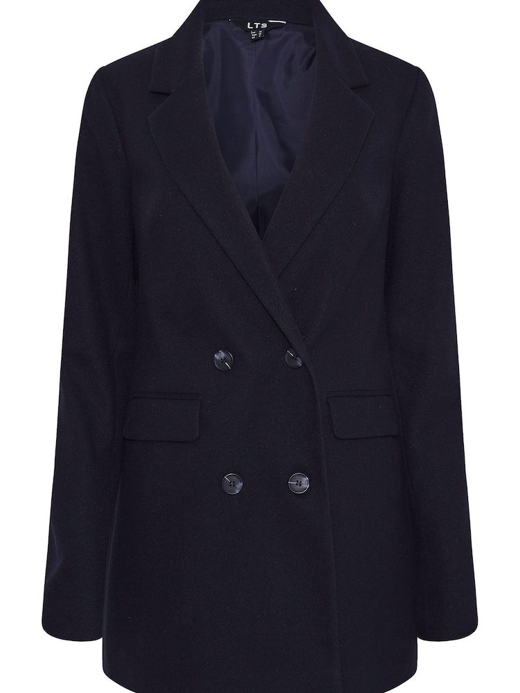 Long Tall Sally Blue Double Breasted Cosy Jacket - Image 5 of 5