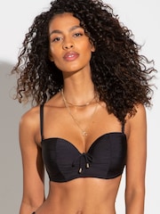Pour Moi Black Strapless Santa Cruz Bikini Top - Image 1 of 5
