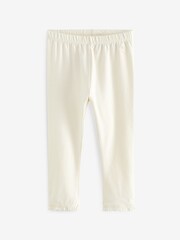 Gap Cream Organic Cotton Ruffle Leggings - Image 1 of 3
