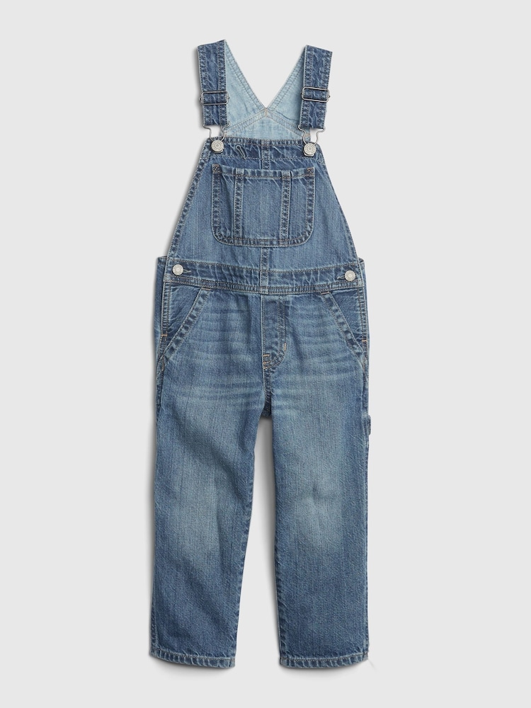 Gap Blue Cotton Denim Dungarees (12mths-6yrs) - Image 1 of 3