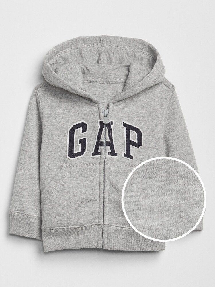 Gap Grey Logo Zip Up Hoodie - Image 1 of 1