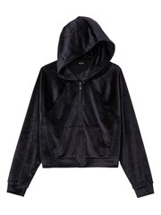 Victoria's Secret Black Velour Lounge Zip Up Hoodie - Image 3 of 3
