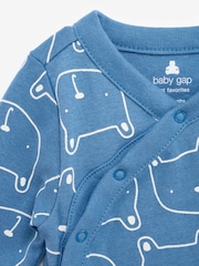 Gap Blue Brannan Bear Long Sleeve Baby Sleepsuit (Newborn - 24mths) - Image 3 of 3