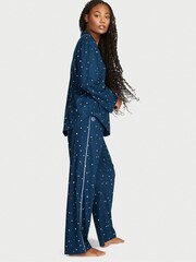 Victoria's Secret Academy Blue Stars Flannel Long Pyjamas - Image 2 of 4