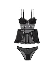 Victoria's Secret Black Wicked Open Back Babydoll - Image 3 of 3