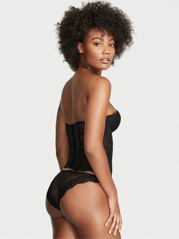 Victoria's Secret Black Lace Lightly Lined Corset Bra Top - Image 2 of 3