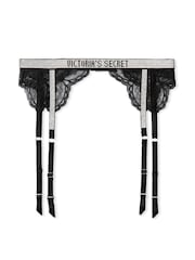Victoria's Secret Black Lace Shine Strap Suspenders - Image 4 of 4