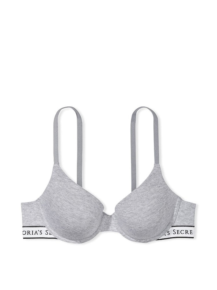Victoria's Secret Grey Heather Demi Lightly Lined Bra - Image 3 of 3