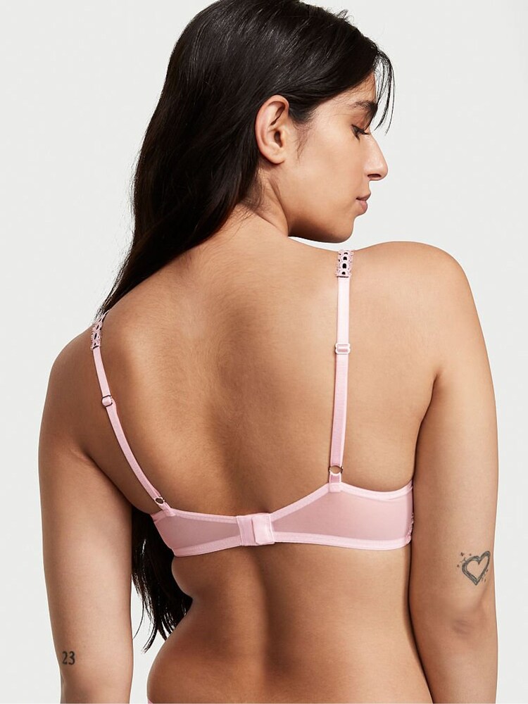 Victoria's Secret Angel Pink Lace Push Up Bra - Image 2 of 4