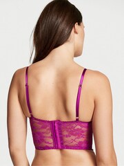 Victoria's Secret Raspberry Cooler Purple Add 2 Cups Lace Trim Corset Bra Top - Image 2 of 4