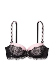 Victoria's Secret Black And Pink T Shirt Lace Push Up Bra - Image 3 of 4