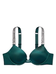Victoria's Secret Black Ivy Green Smooth Shine Strap Push Up Bra - Image 3 of 3