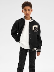 Gap Black Varsity Logo Jacket (4-13yrs) - Image 1 of 8
