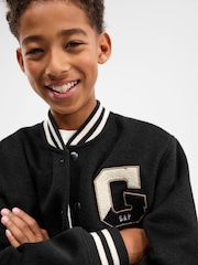 Gap Black Varsity Logo Jacket (4-13yrs) - Image 5 of 8