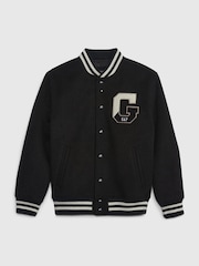 Gap Black Varsity Logo Jacket (4-13yrs) - Image 6 of 8