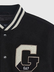 Gap Black Varsity Logo Jacket (4-13yrs) - Image 8 of 8