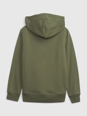 Gap Green Logo Sherpa Lined Zip Up Kids Hoodie (4-13yrs) - Image 2 of 3