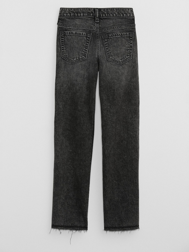 Gap Washed Black Mid Rise Straight Washwell Jeans (5-14yrs) - Image 2 of 4
