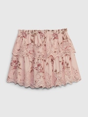 Gap Pink LoveShackFancy Girls Floral Flippy Skirt - Image 1 of 2