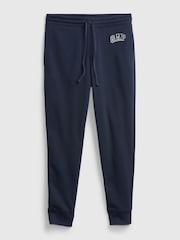 Gap Navy Blue Logo Fleece-Lined Slim Fit Joggers - Image 4 of 5