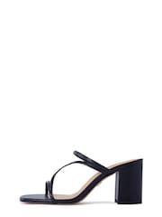 Novo Black Nata Thin Strappy Heeled Mule - Image 2 of 5