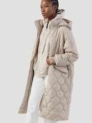 Kaldtvaer Cream Oslo Longline Quilted Coat - Image 2 of 5