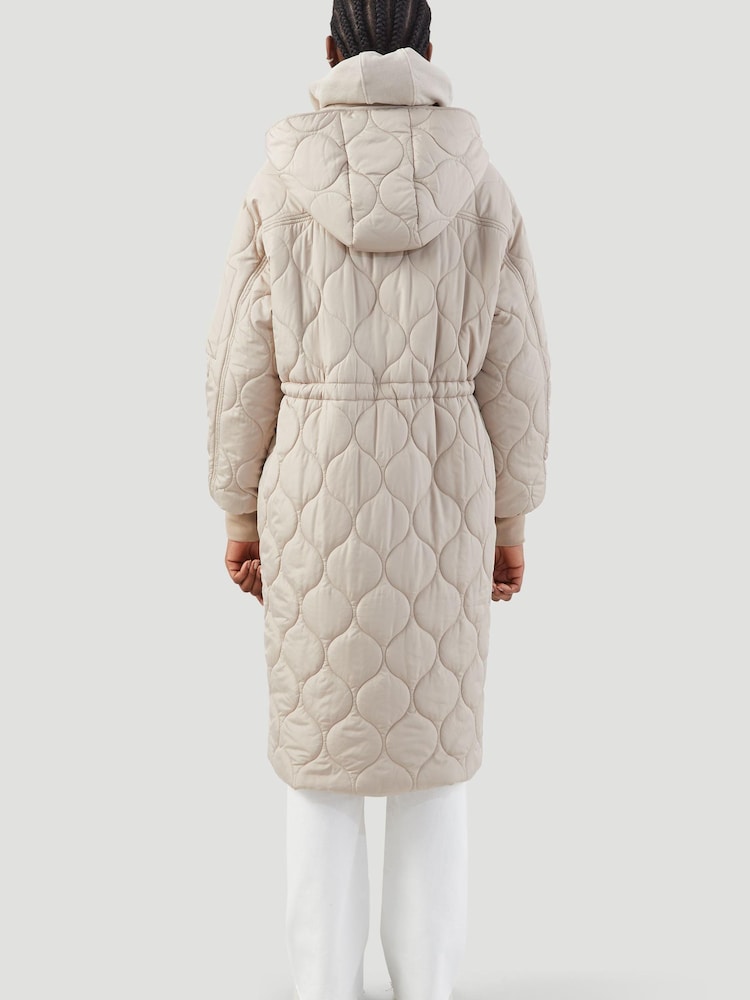 Kaldtvaer Cream Oslo Longline Quilted Coat - Image 5 of 5