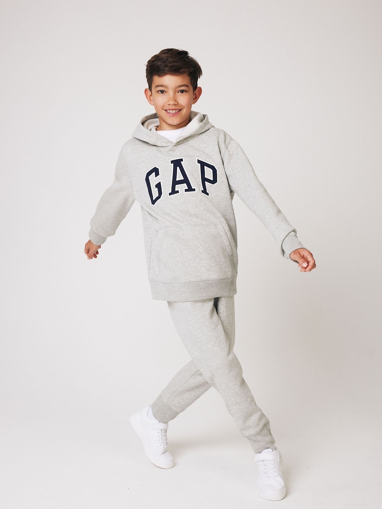 Grijs - Gap vintage joggingbroek met fleece voering en logo (4-13 jr) - Image 4 of 6