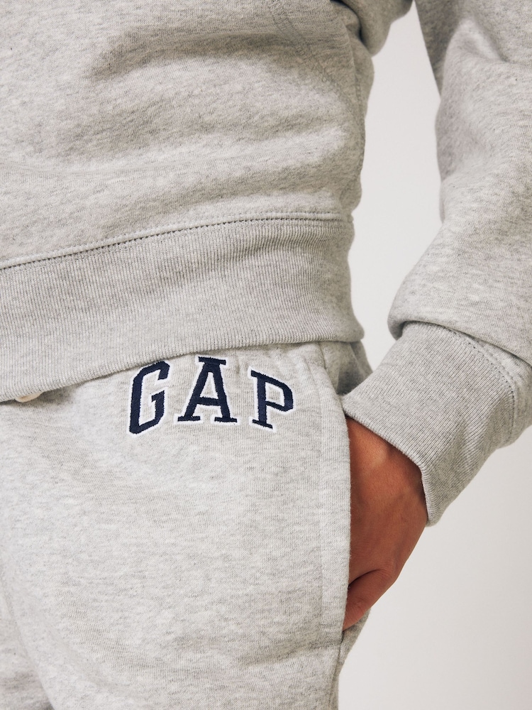 Grijs - Gap vintage joggingbroek met fleece voering en logo (4-13 jr) - Image 5 of 6