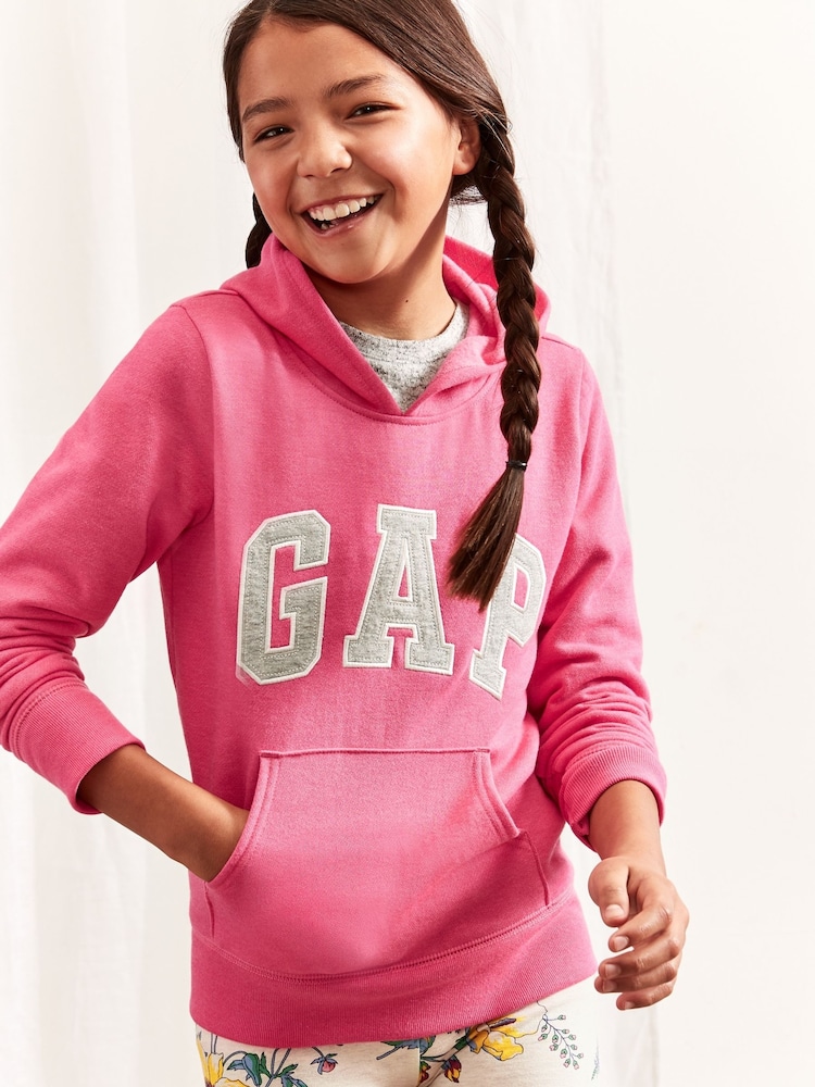 Gap Pink Logo Hoodie (4-13yrs) - Image 1 of 3